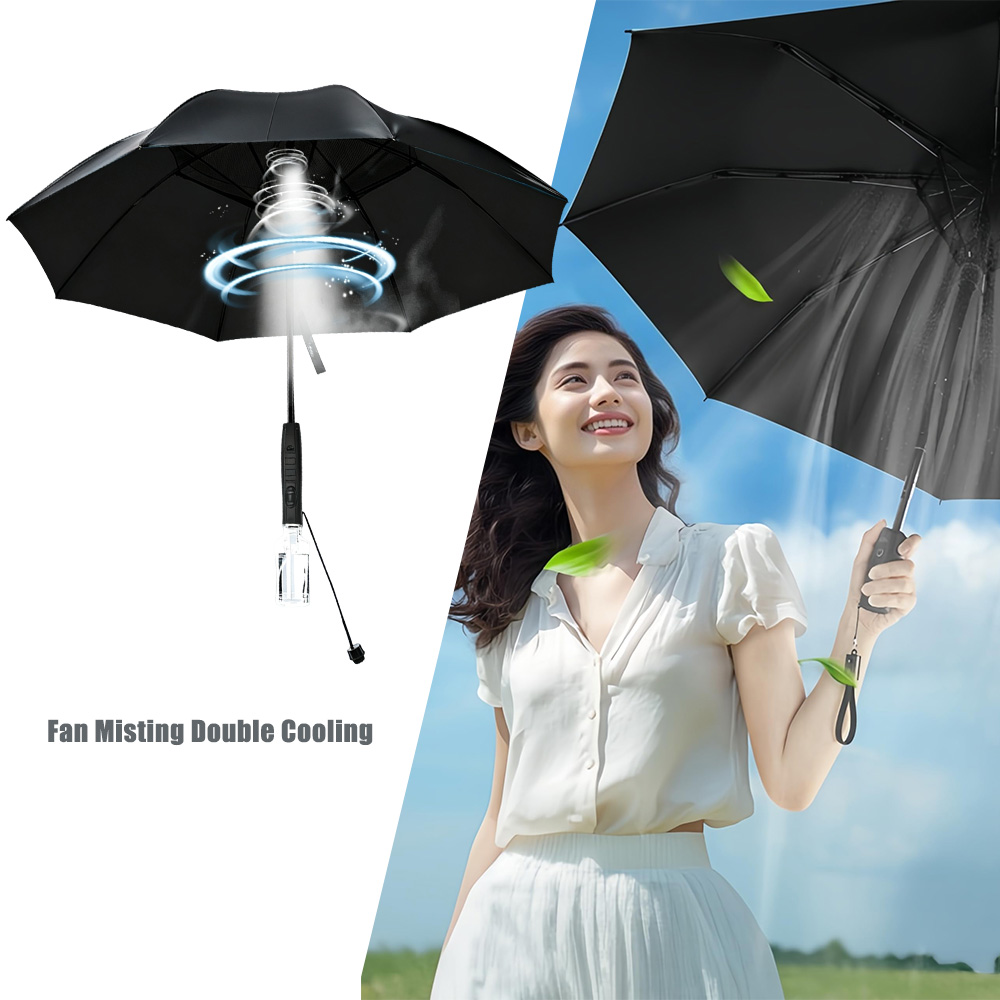 Parasol Umbrella Large - USB Oplaadbare Vernevelende Koelende Parasol Grote