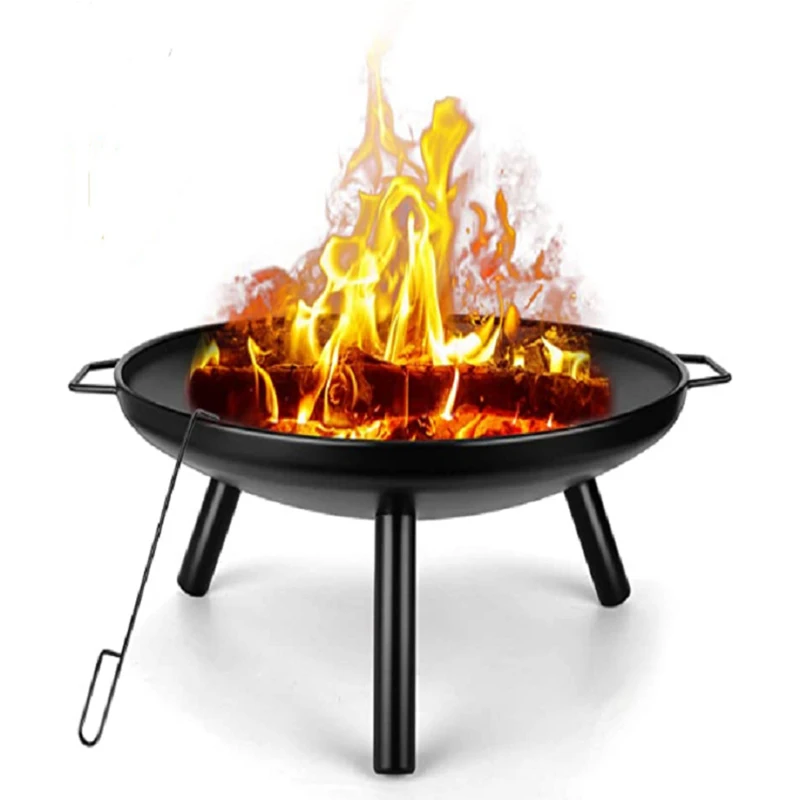 Fire Pit Bowl - 24-inch vuurschaal met barbecuetang Vuurmand voor