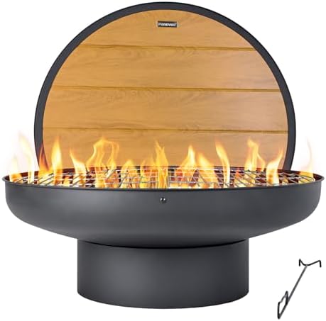 Fire Pit Bowl - 32 inch vuurtafel met deksel, stevige