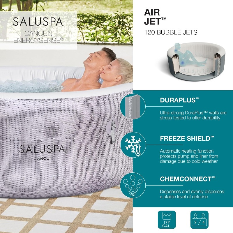 Bestway SaluSpa Cancun 2-4 per - Inflatable Hot Tub recensie en prijs