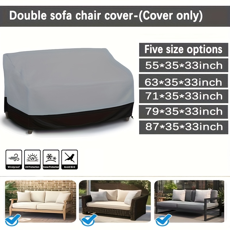 Grijze 3-zits bankhoes, patio  - Outdoor Furniture Paint recensie en prijs